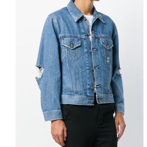 Distress denim jacket
